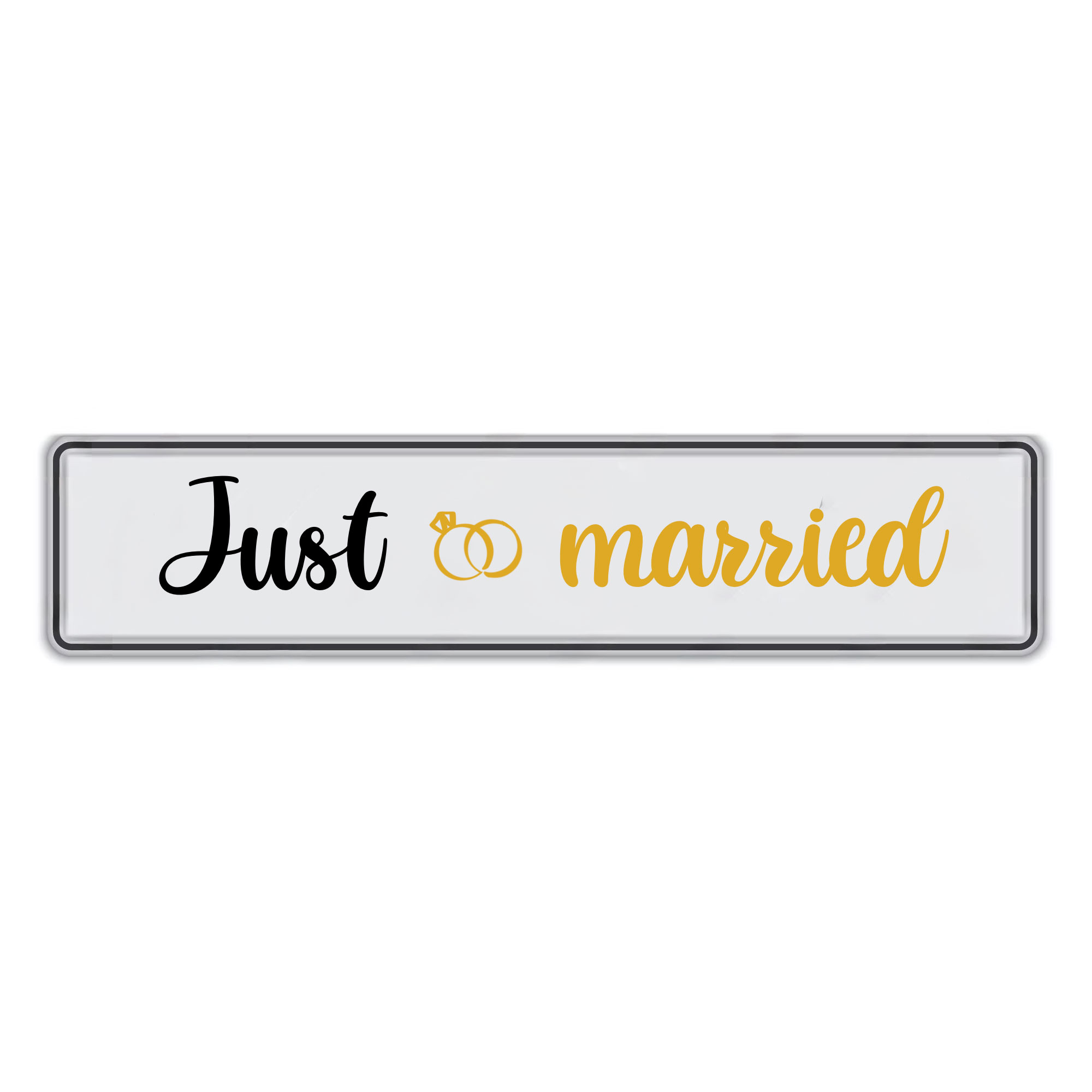placute-personalizate-just-married placute auto personalizate nunta Just Married