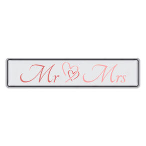 Placute auto personalizate nunta cu textul MR & MRS